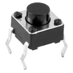 Mikrospínač 6x6 mm výšky  6,0mm 4pin klasik