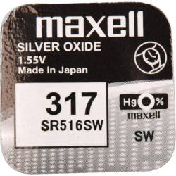 Baterie hodinková 317/SR516SW/V317 maxell Silver Oxid 1,55V