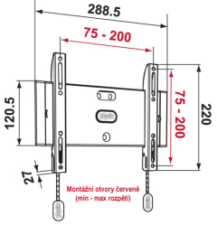 Držák LCD/LED TV Physix PHW100S fixní